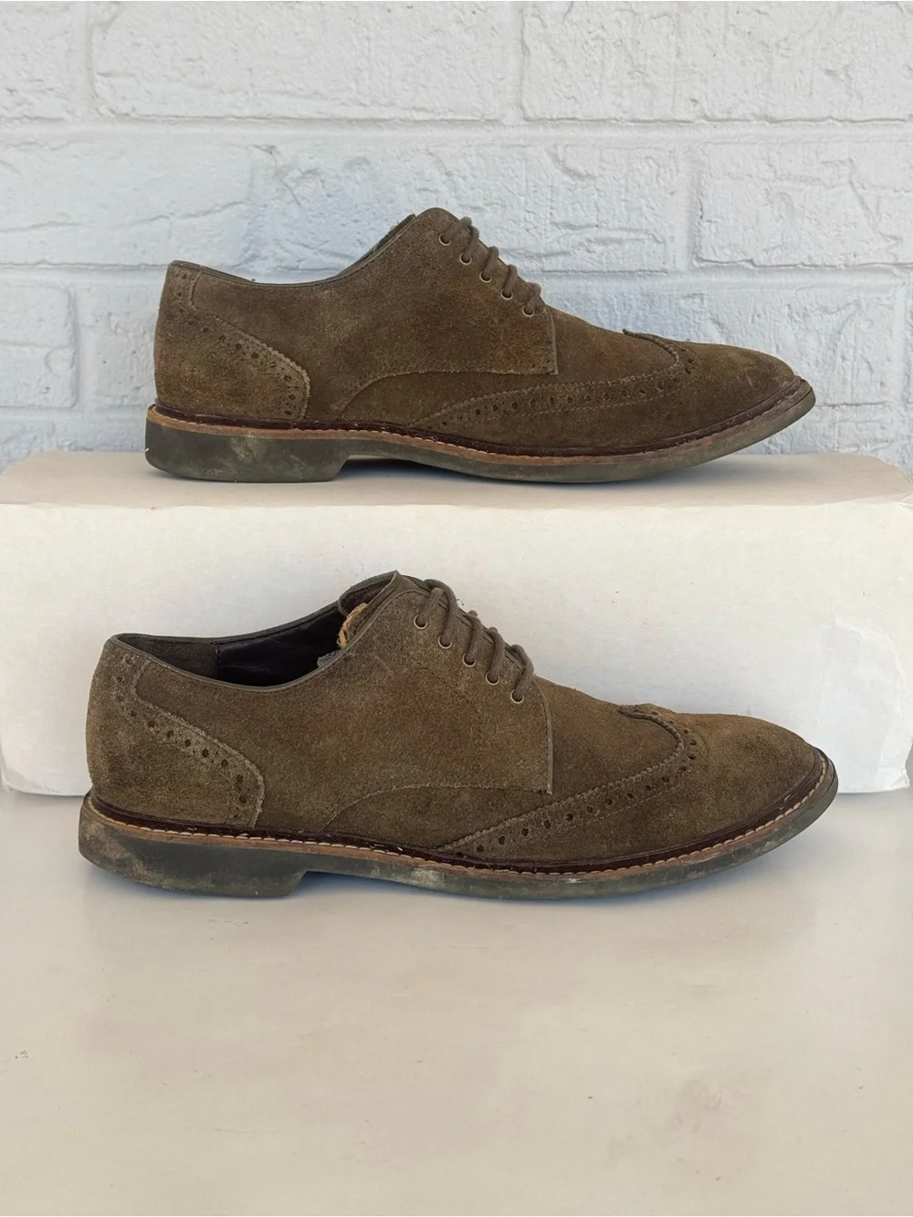 Cole Haan Suede Wingtip Oxford Shoes Men's 9